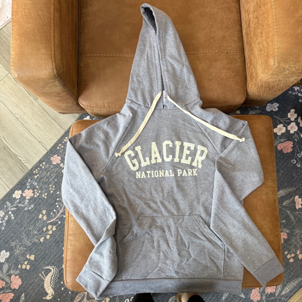 Grayish/Blue Glacier National Park Hoodie